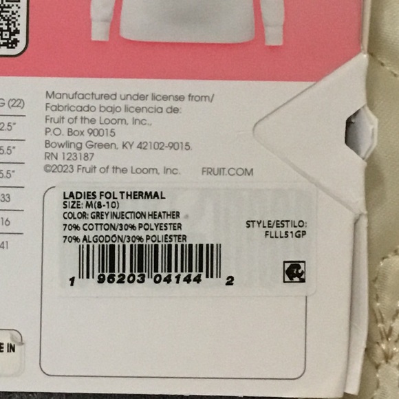 Fruit of the Loom Women's Cotton Blend Eversoft Waffle Thermal Top, Sizes M XL - Picture 9 of 13